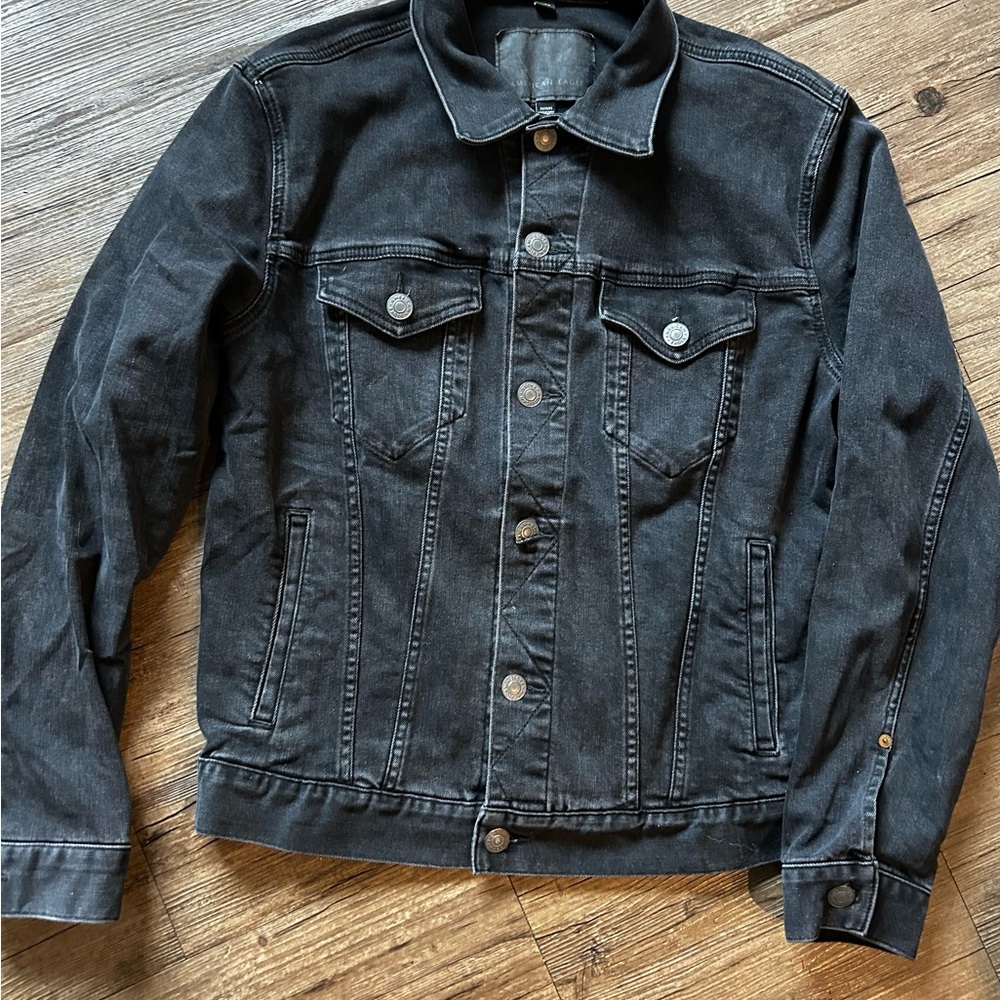 American Eagle Outfitters Black Denim Jacket